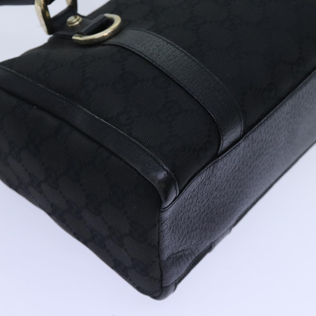 GUCCI GG Canvas Shoulder Bag Black Auth 72519