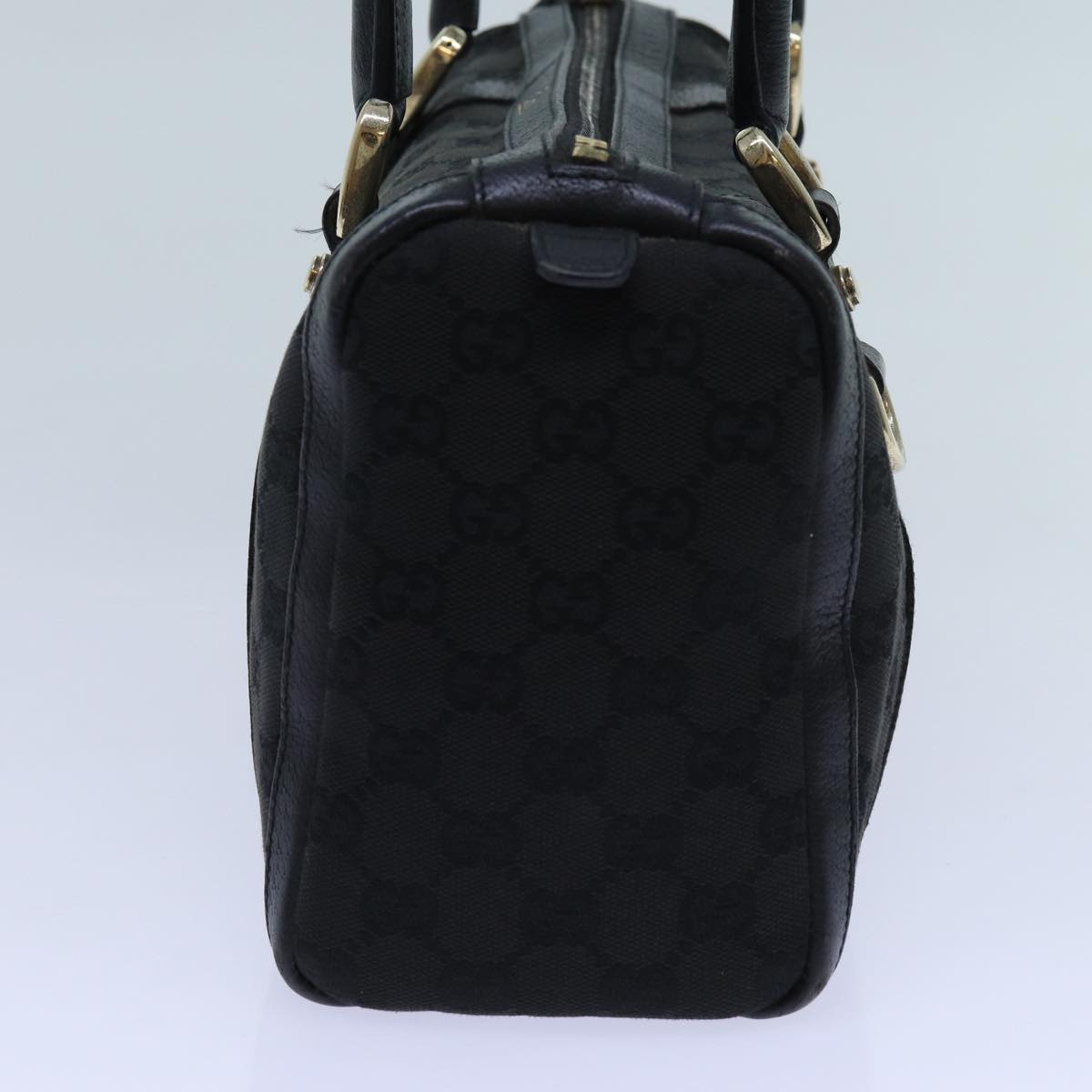 GUCCI GG Canvas Shoulder Bag Black Auth 72519