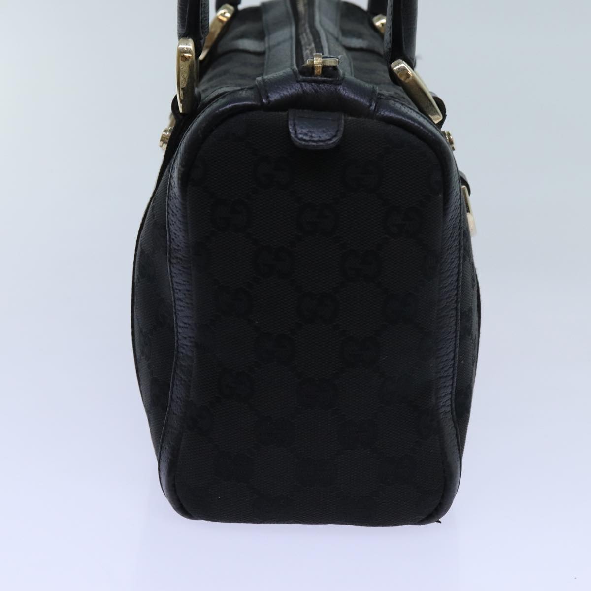 GUCCI GG Canvas Shoulder Bag Black Auth 72519