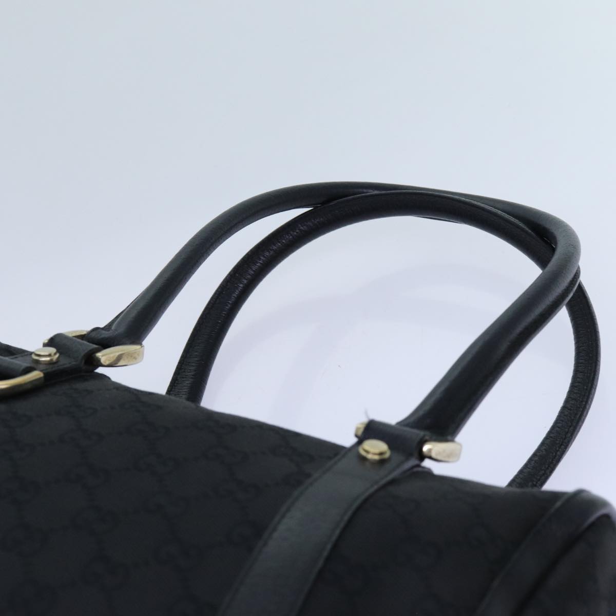 GUCCI GG Canvas Shoulder Bag Black Auth 72519