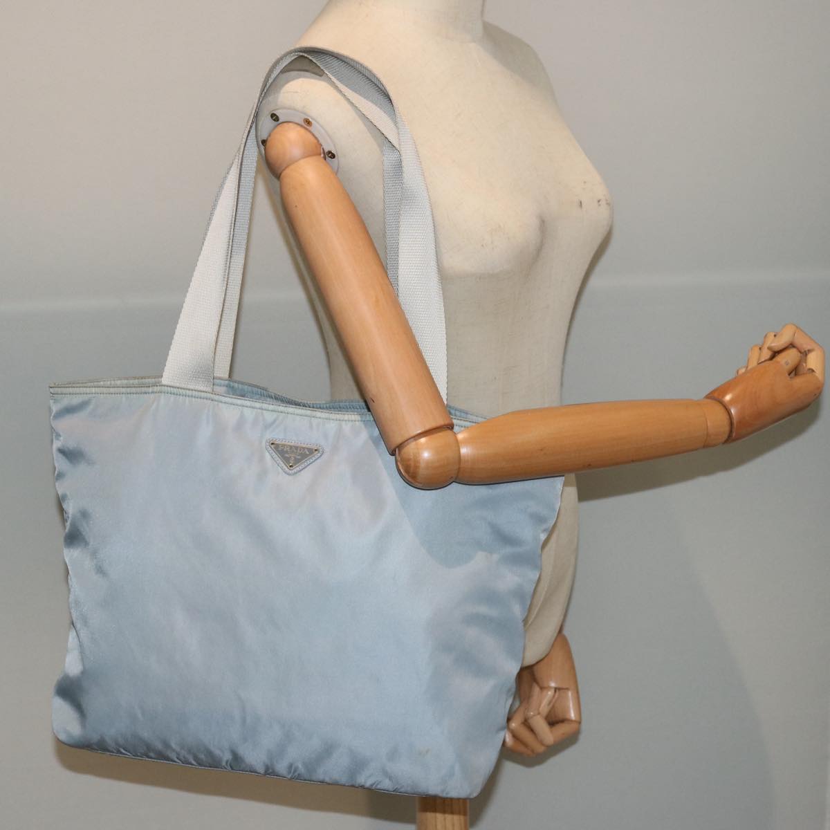 PRADA Tote Bag Nylon Blue Auth 72537