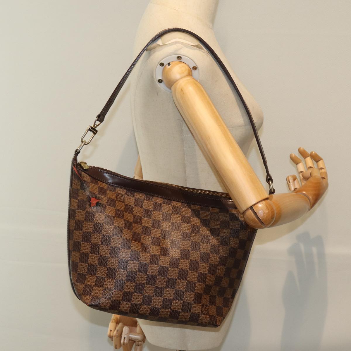 LOUIS VUITTON Damier Ebene Illovo MM Shoulder Bag N51995 LV Auth 72539