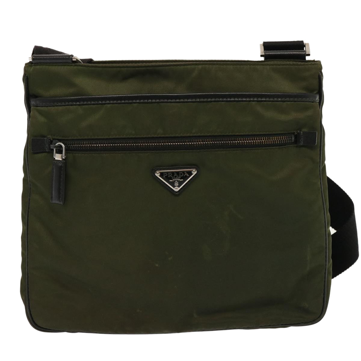 PRADA Shoulder Bag Nylon Khaki Auth 72559 - 0