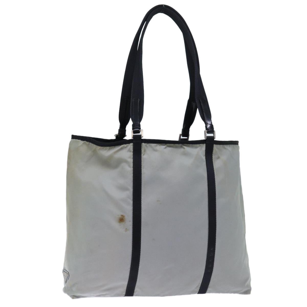PRADA Tote Bag Nylon Gray Auth 72560