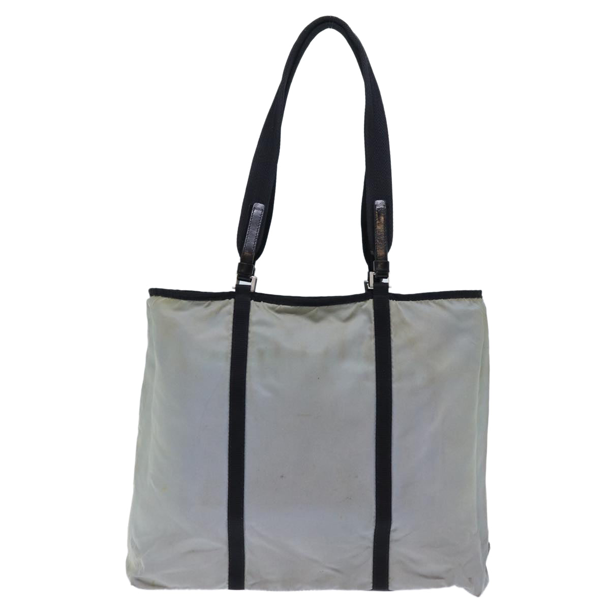 PRADA Tote Bag Nylon Gray Auth 72560 - 0