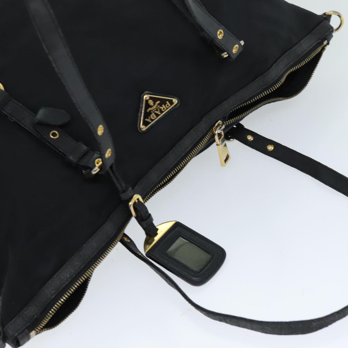 PRADA Shoulder Bag Nylon 2way Black Auth 72565