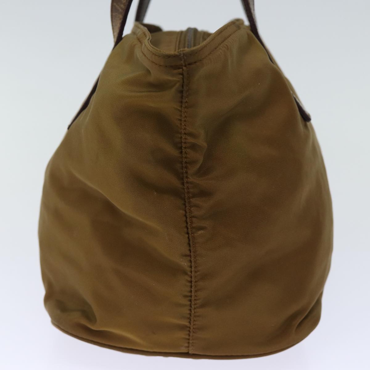 PRADA Hand Bag Nylon Brown Auth 72569