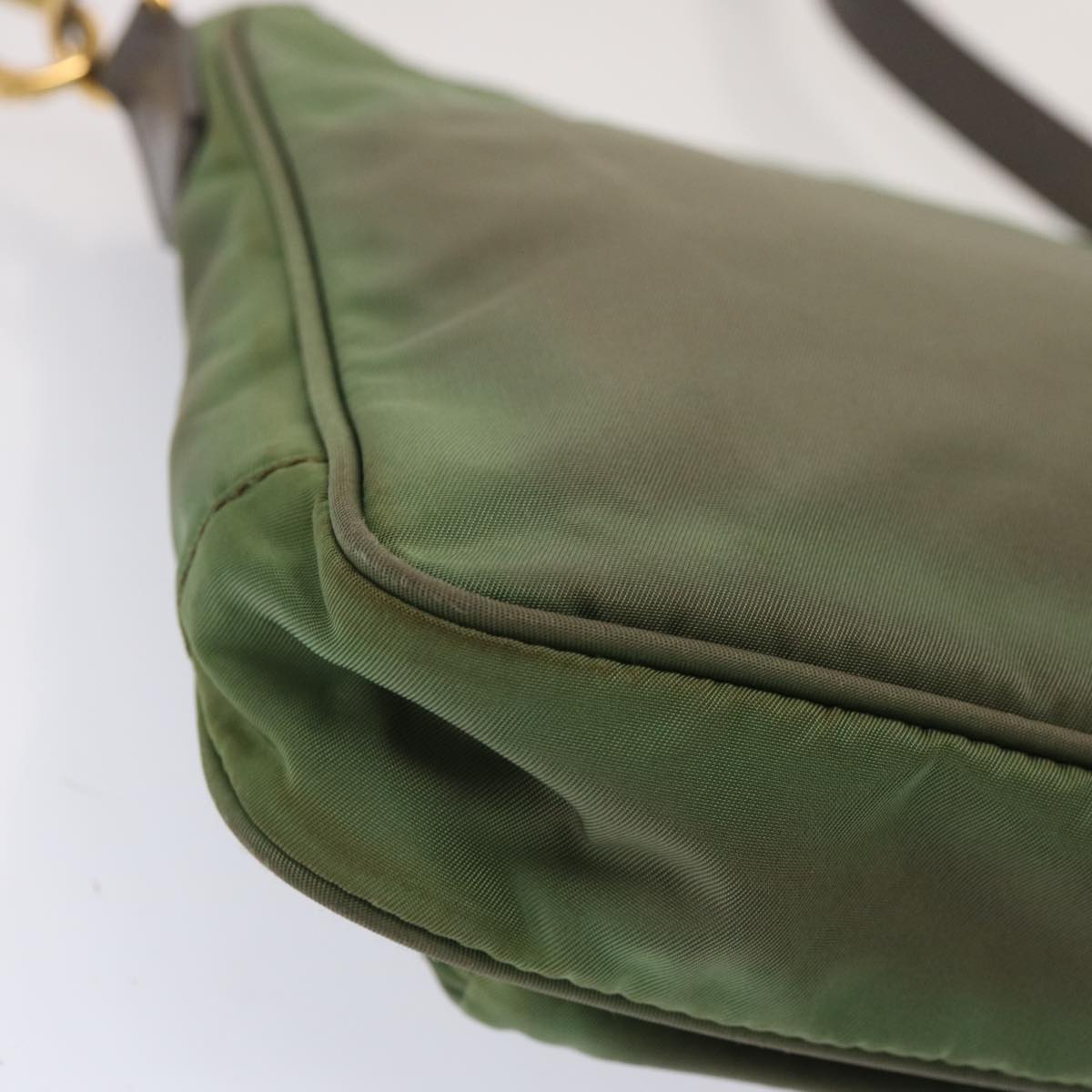 PRADA Shoulder Bag Nylon Khaki Auth 72572
