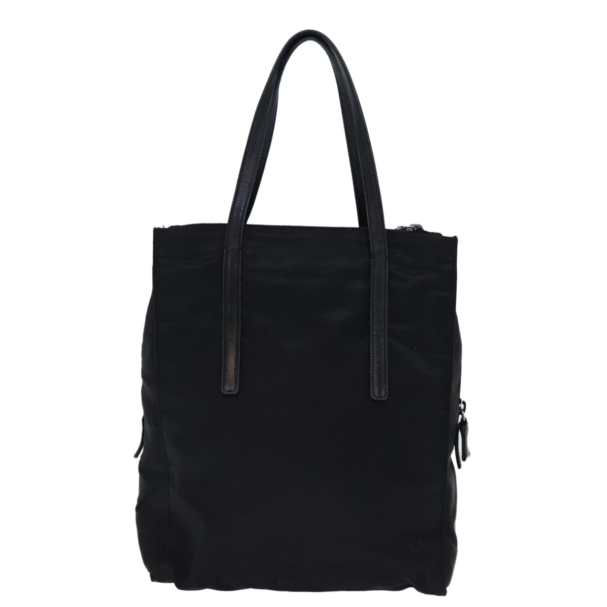 PRADA Hand Bag Nylon Black Auth 72578