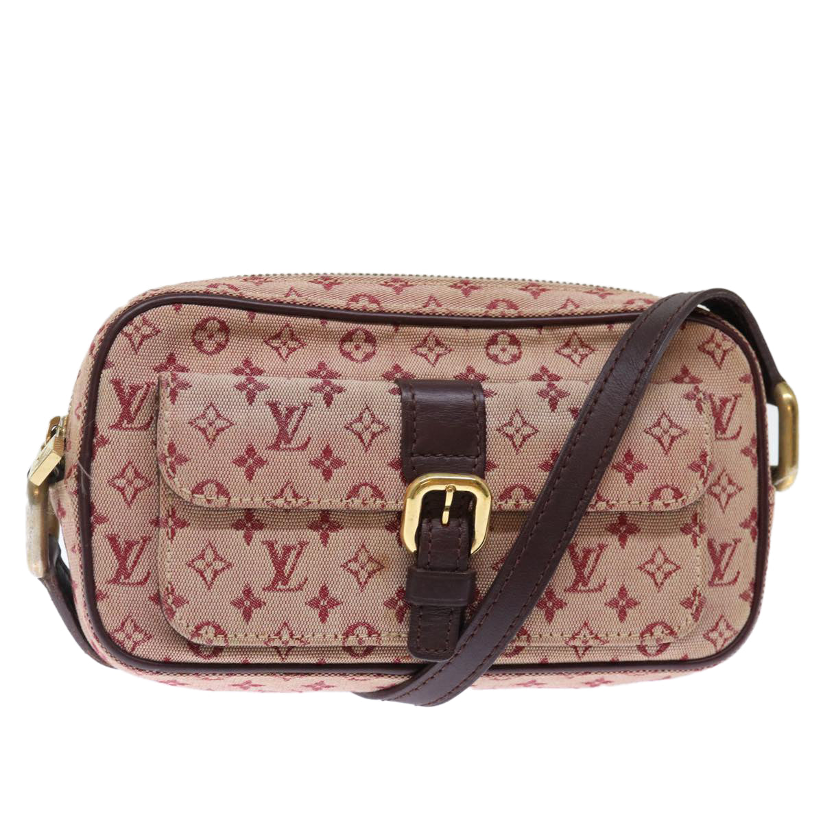 LOUIS VUITTON Monogram Mini Juliet MM Shoulder Bag Red M92219 LV Auth 72590