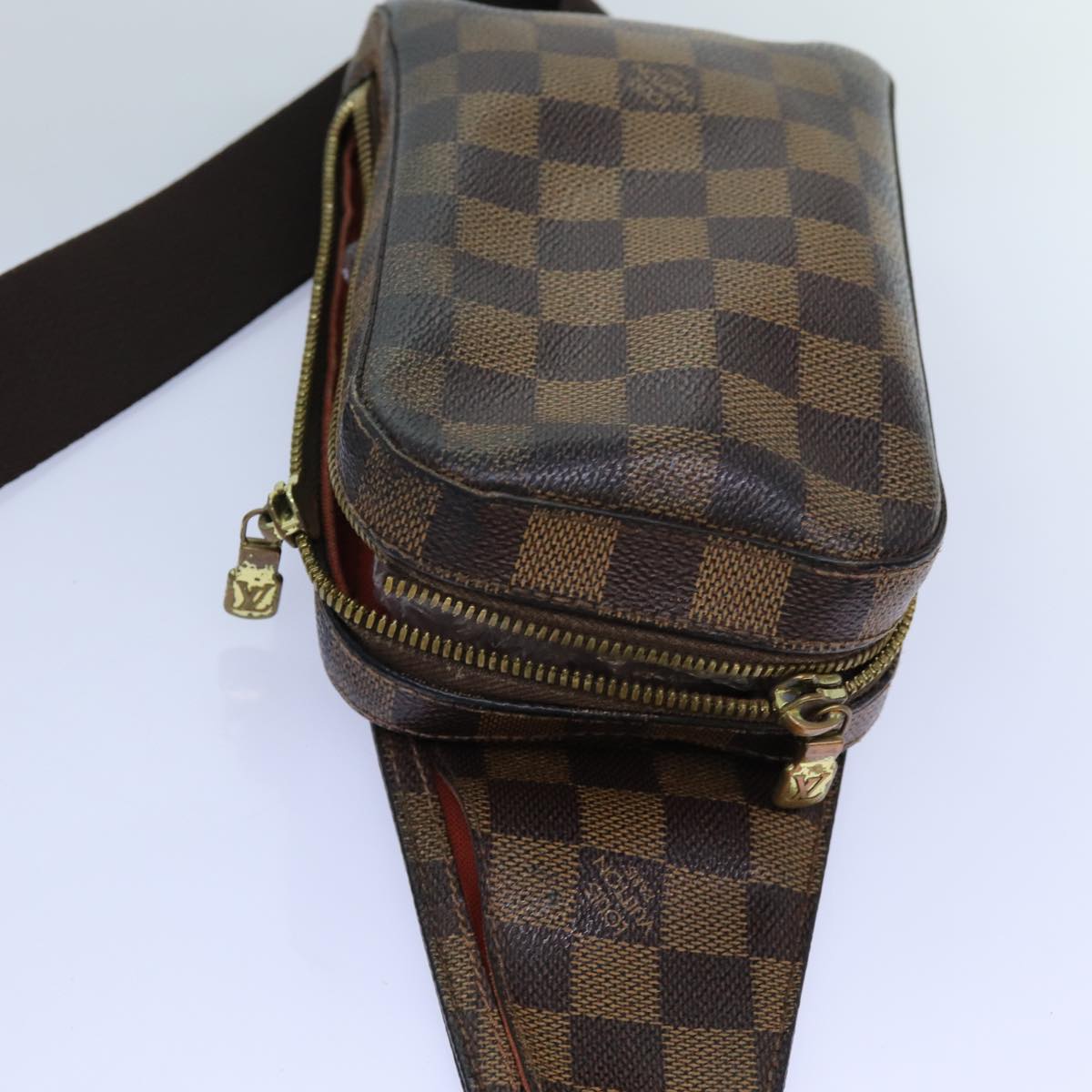 LOUIS VUITTON Damier Ebene Geronimos Shoulder Bag N51994 LV Auth 72601