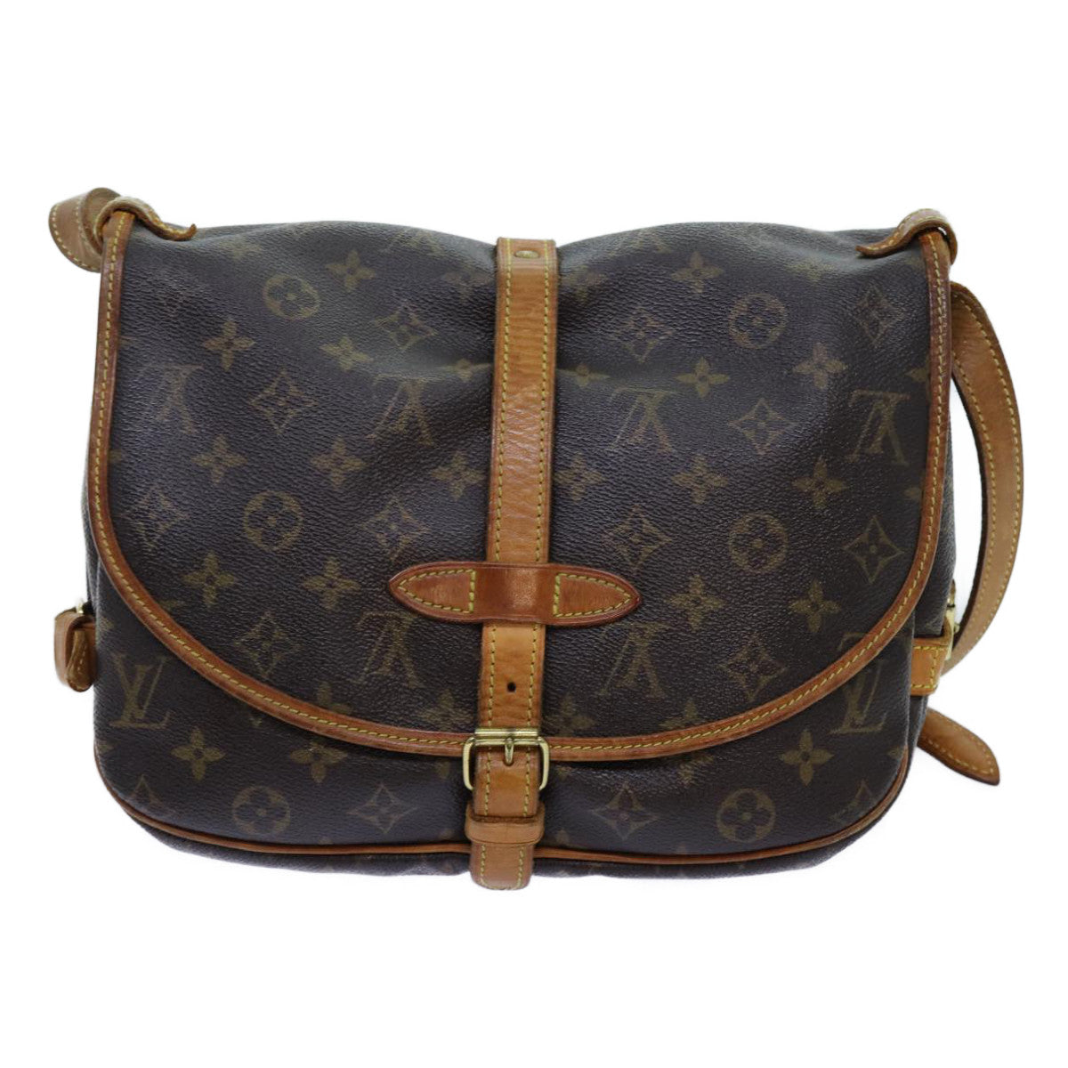 LOUIS VUITTON Monogram Saumur 30 Shoulder Bag M42256 LV Auth 72604 - 0