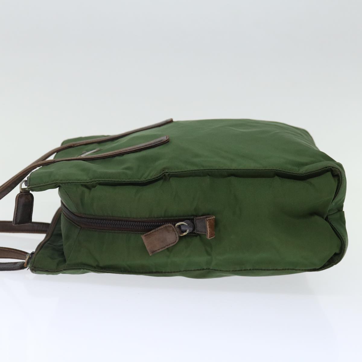 PRADA Hand Bag Nylon Khaki Auth 72610