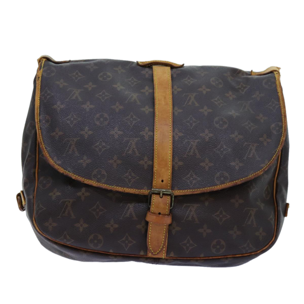 LOUIS VUITTON Monogram Saumur 35 Shoulder Bag M42254 LV Auth 72612 - 0