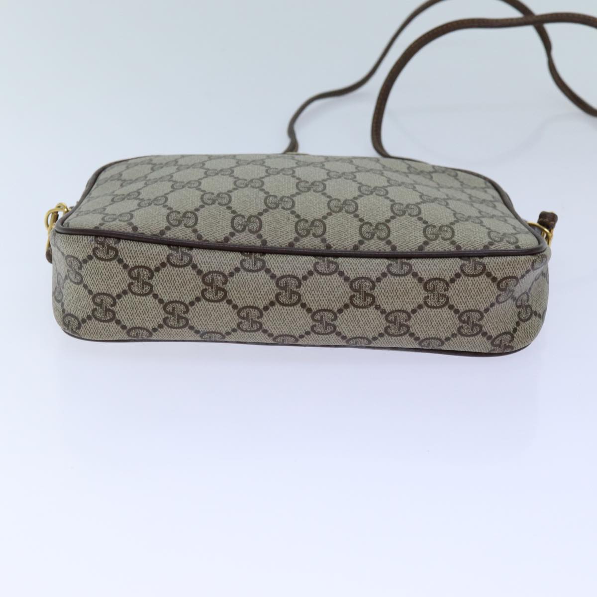 GUCCI GG Supreme Shoulder Bag PVC Beige 97 02 068 Auth 72620