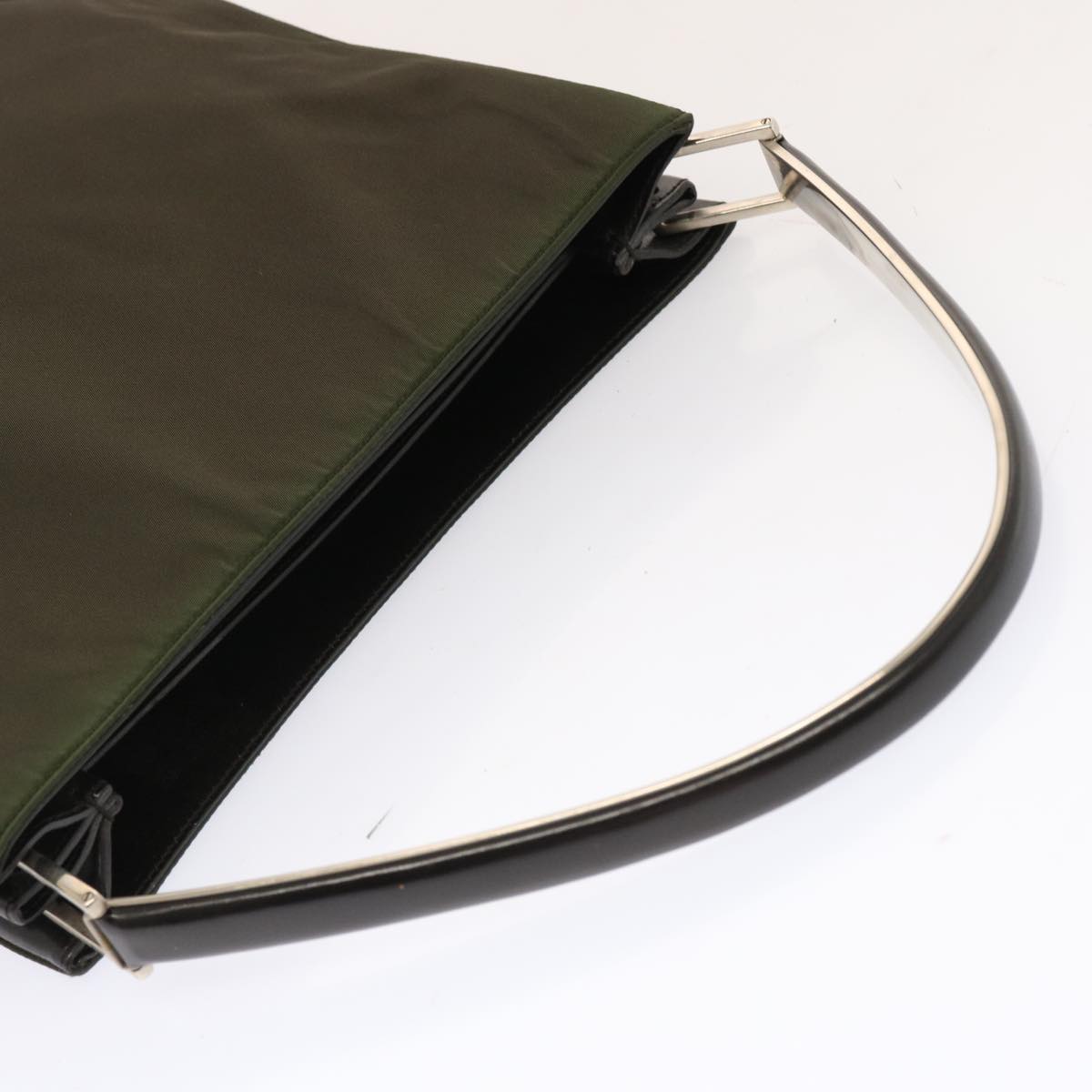PRADA Shoulder Bag Nylon Khaki Auth 72625