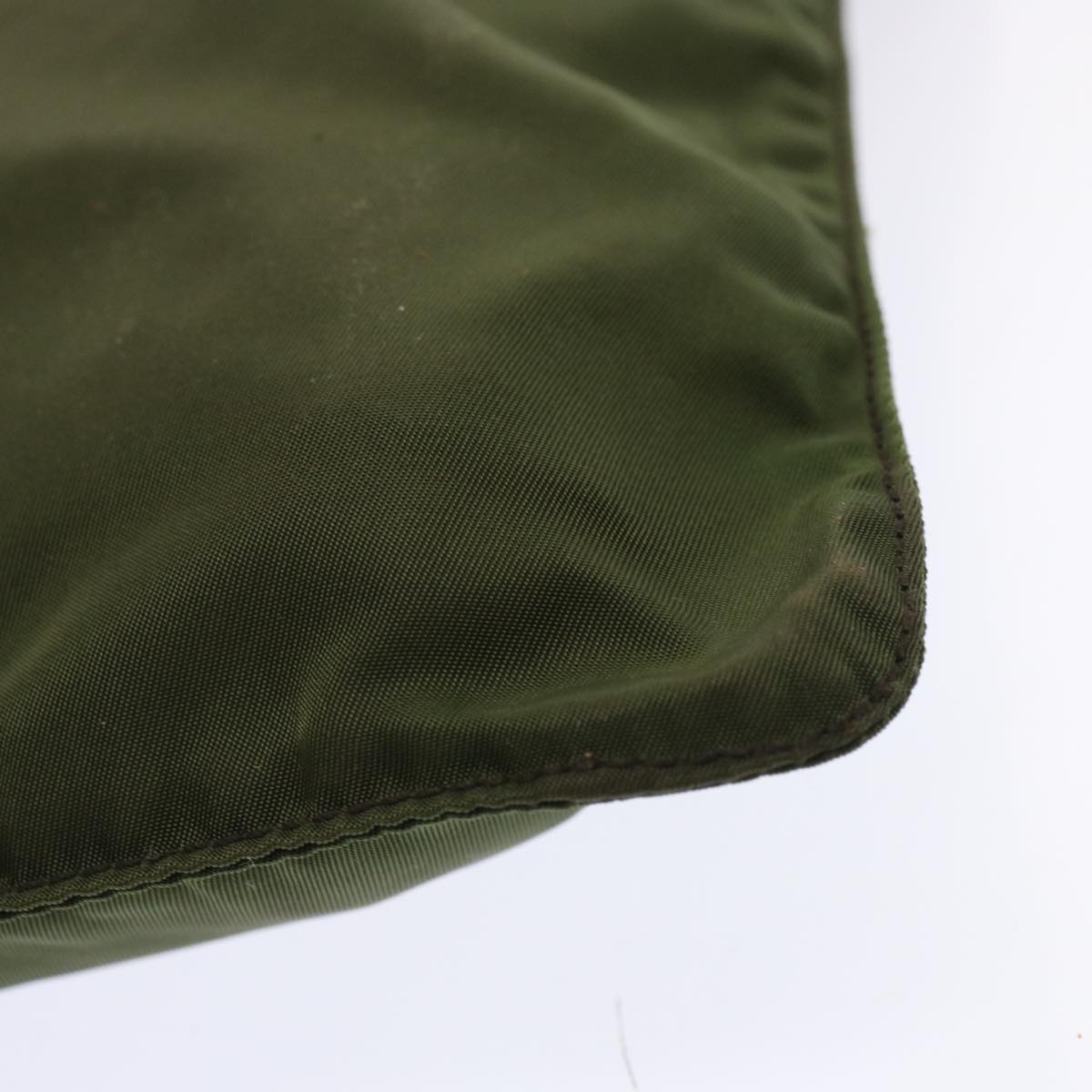 PRADA Shoulder Bag Nylon Khaki Auth 72628