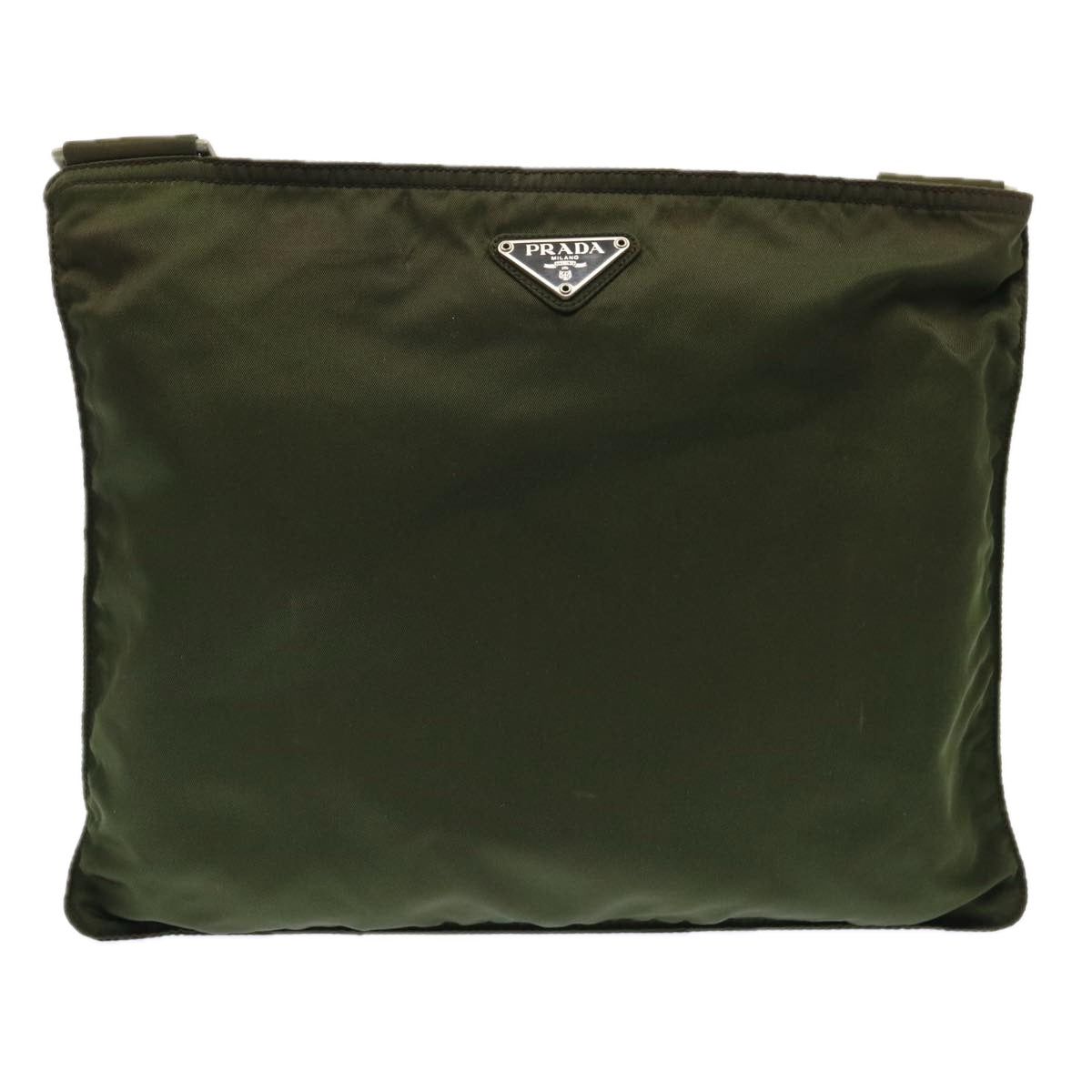 PRADA Shoulder Bag Nylon Khaki Auth 72628 - 0