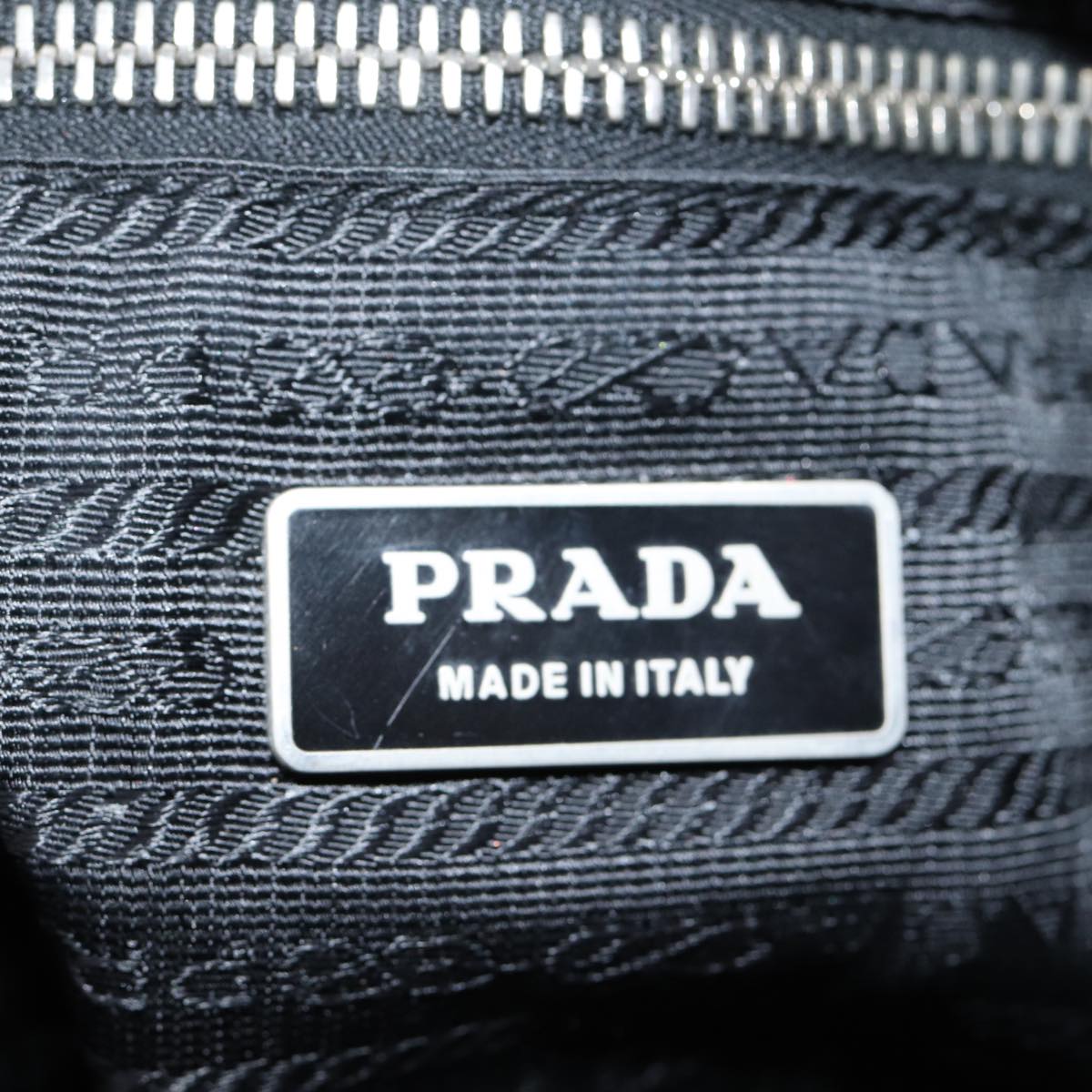 PRADA Shoulder Bag Nylon Black Auth 72630