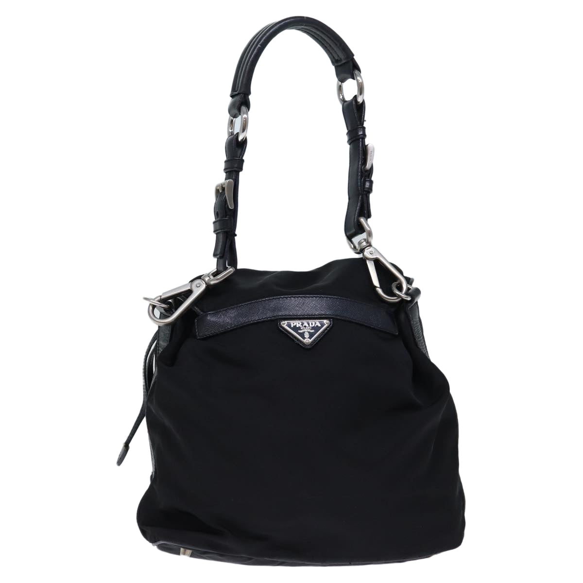 PRADA Shoulder Bag Nylon Black Auth 72630 - 0