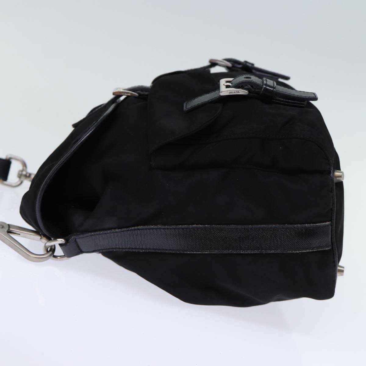 PRADA Shoulder Bag Nylon Black Auth 72630