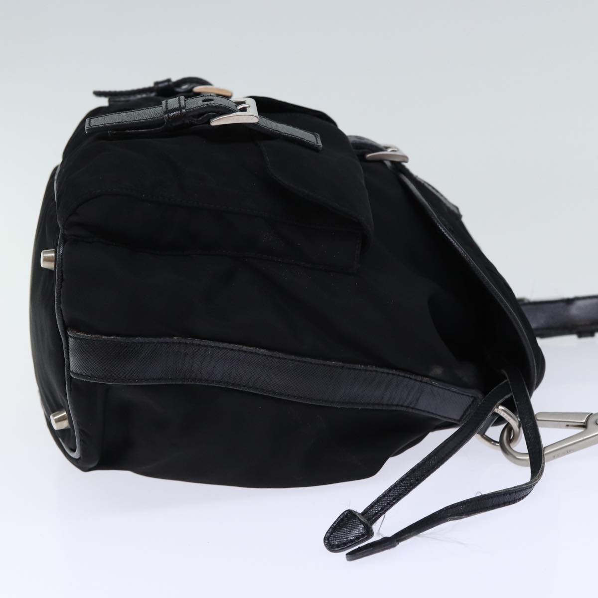 PRADA Shoulder Bag Nylon Black Auth 72630