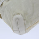 FENDI Zucca Canvas Hand Bag Nylon White Auth 72631-15