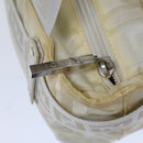 FENDI Zucca Canvas Hand Bag Nylon White Auth 72631-10