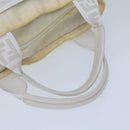 FENDI Zucca Canvas Hand Bag Nylon White Auth 72631-7