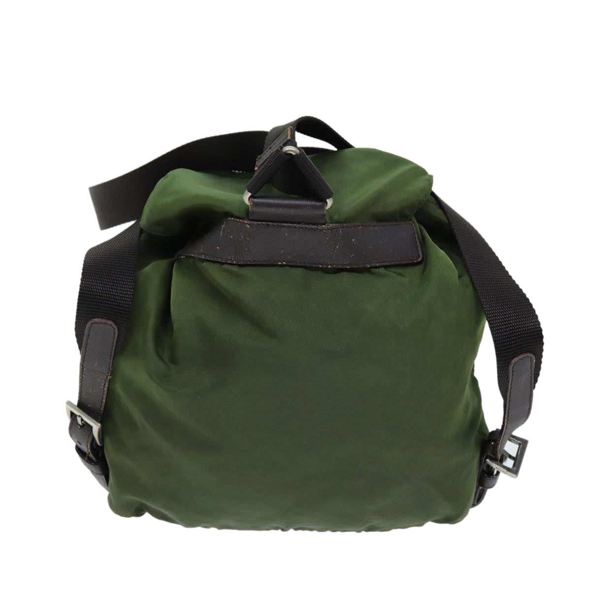 PRADA Backpack Nylon Khaki Auth 72632