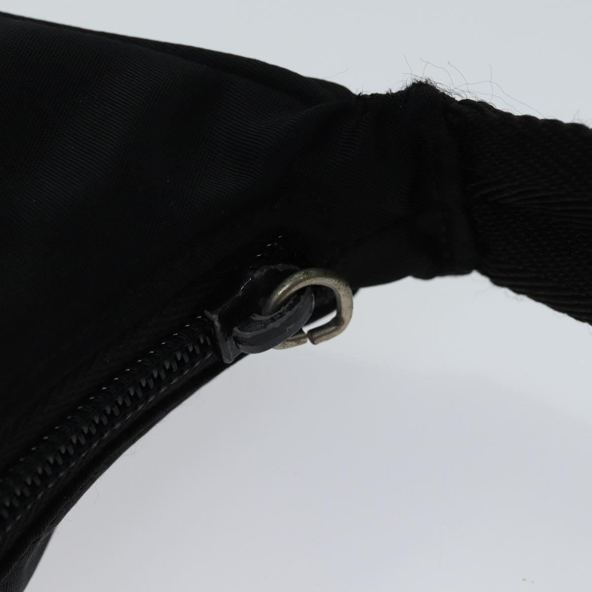PRADA Hand Bag Nylon Black Auth 72648