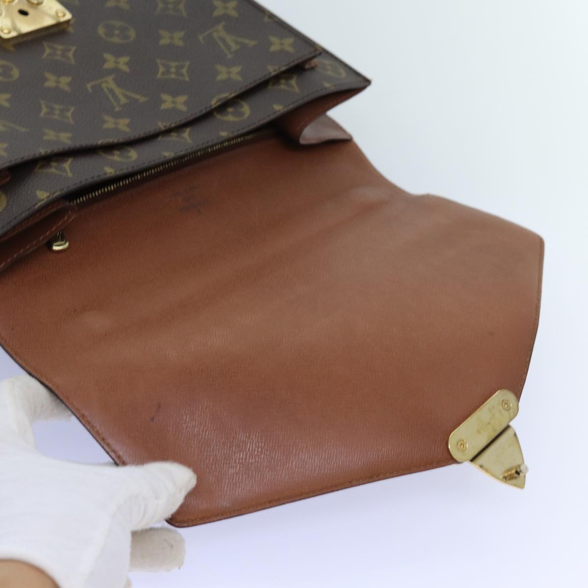 LOUIS VUITTON Monogram Monceau 28 Hand Bag 2way M51185 LV Auth 72652