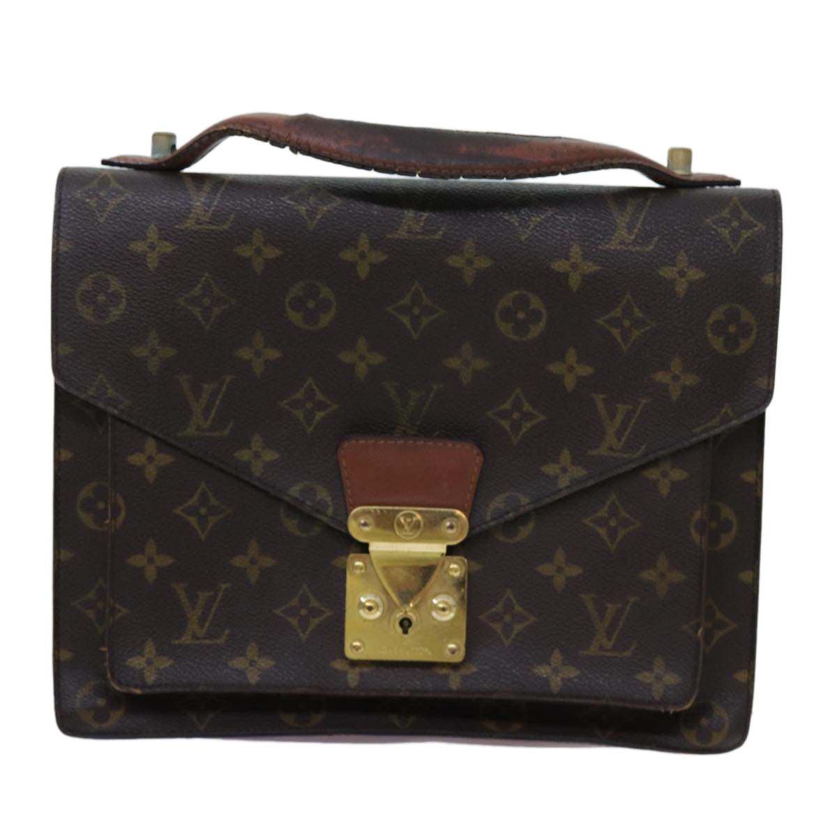 LOUIS VUITTON Monogram Monceau 28 Hand Bag 2way M51185 LV Auth 72652