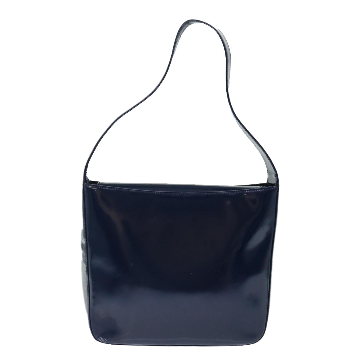 GUCCI Interlocking Shoulder Bag Enamel Navy Auth 72657