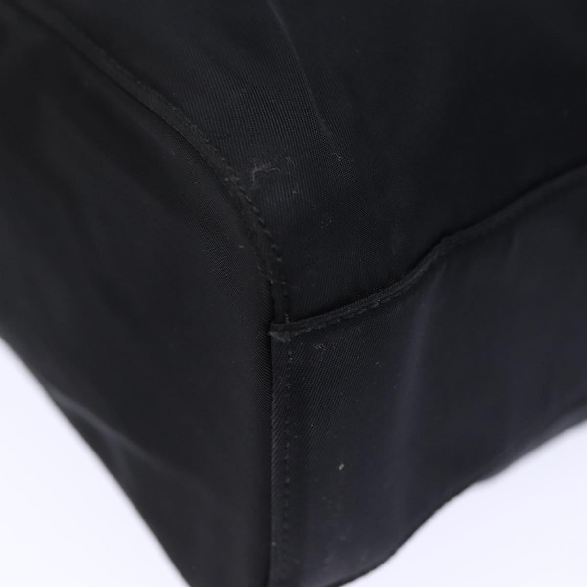 PRADA Chain Shoulder Bag Nylon Black Auth 72672