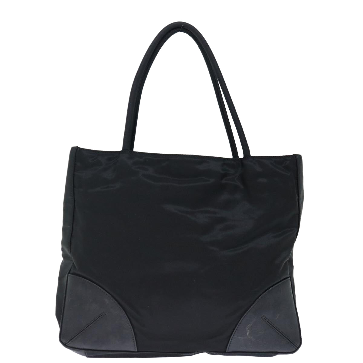 PRADA Hand Bag Nylon Black Auth 72674 - 0