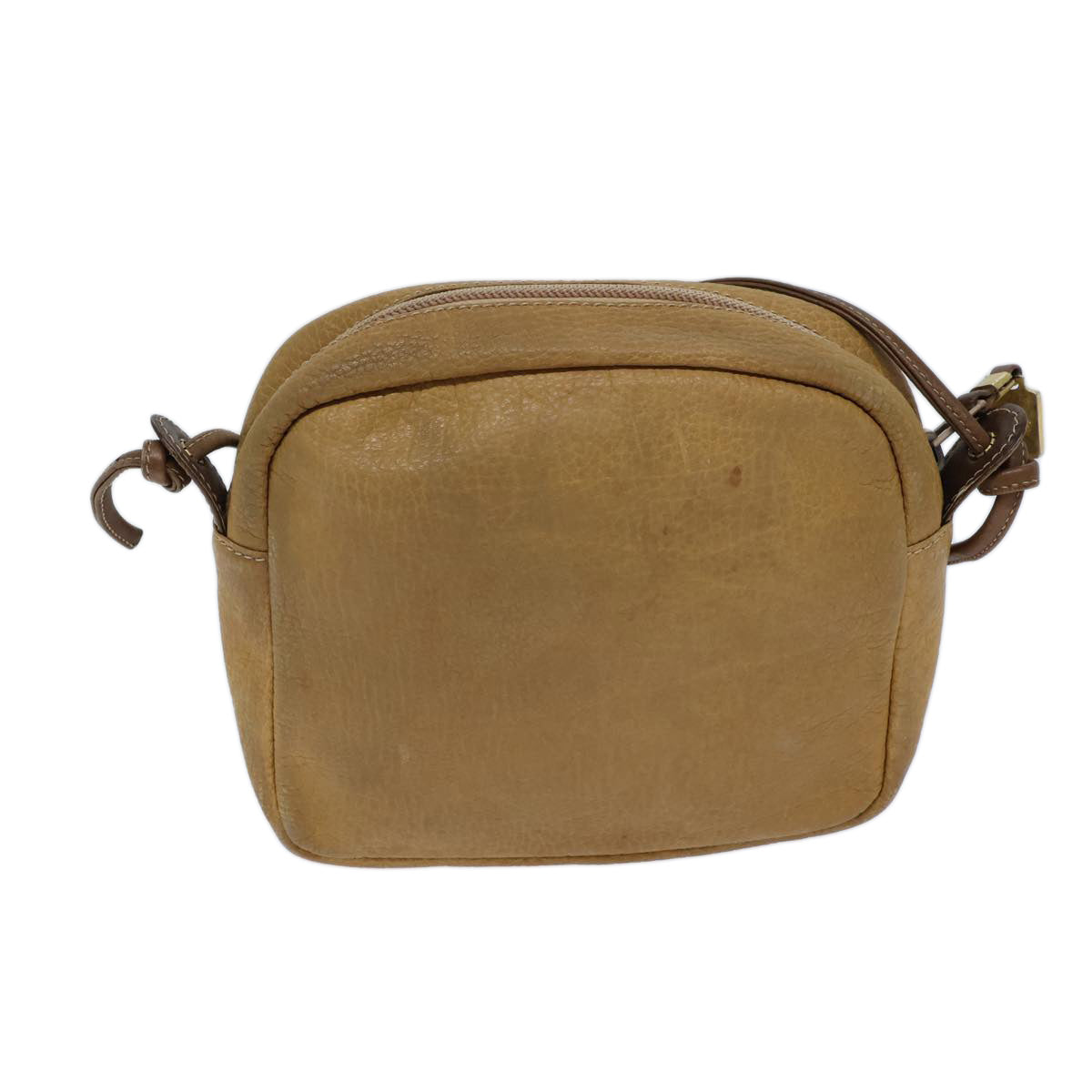 LOEWE Shoulder Bag Leather Beige Auth 72681