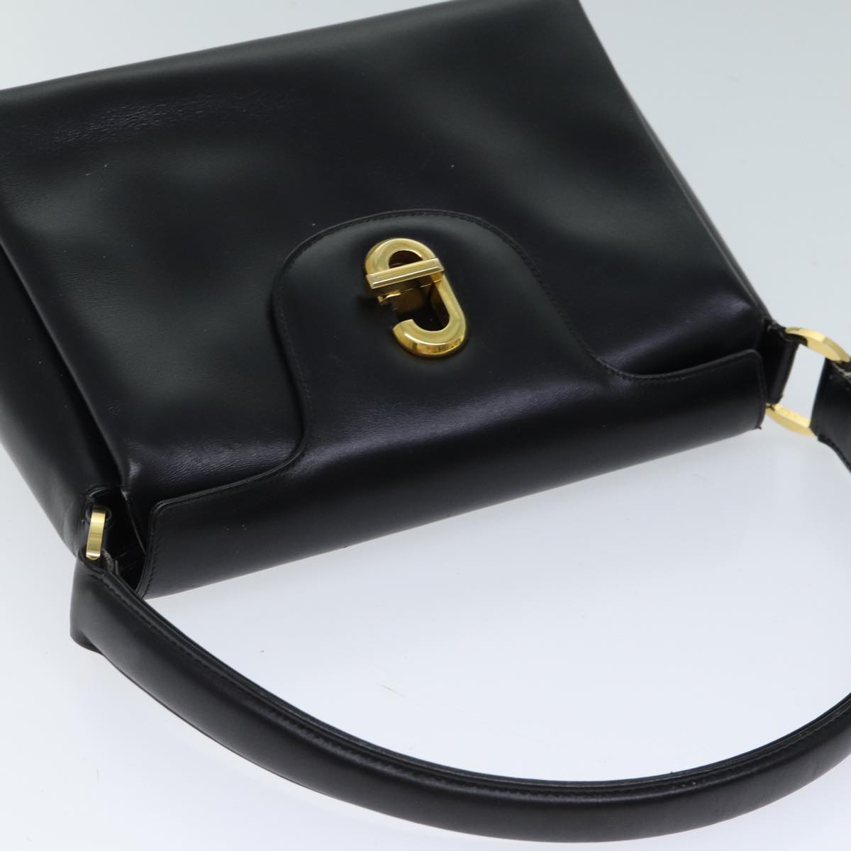 GUCCI Hand Bag Leather Black 000 406 1080 Auth 72690