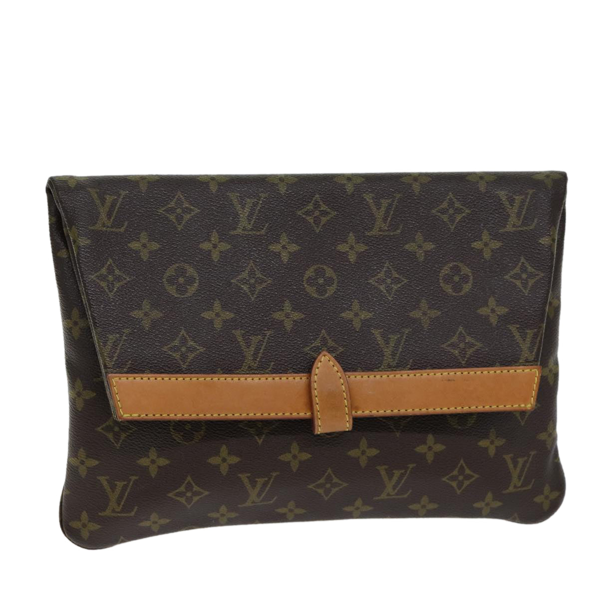 LOUIS VUITTON Monogram Pochette Priant Clutch Bag M51805 LV Auth 72695