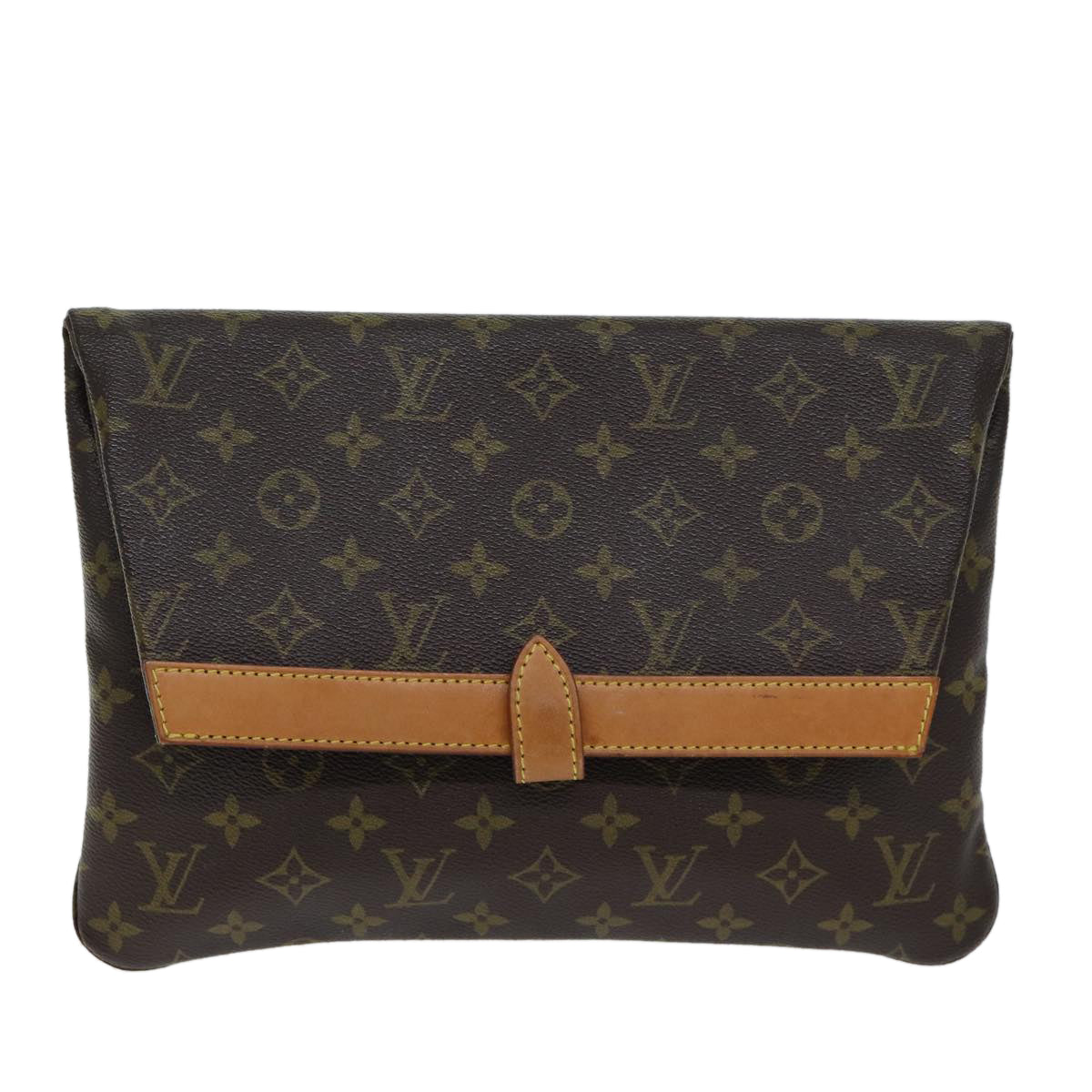 LOUIS VUITTON Monogram Pochette Priant Clutch Bag M51805 LV Auth 72695