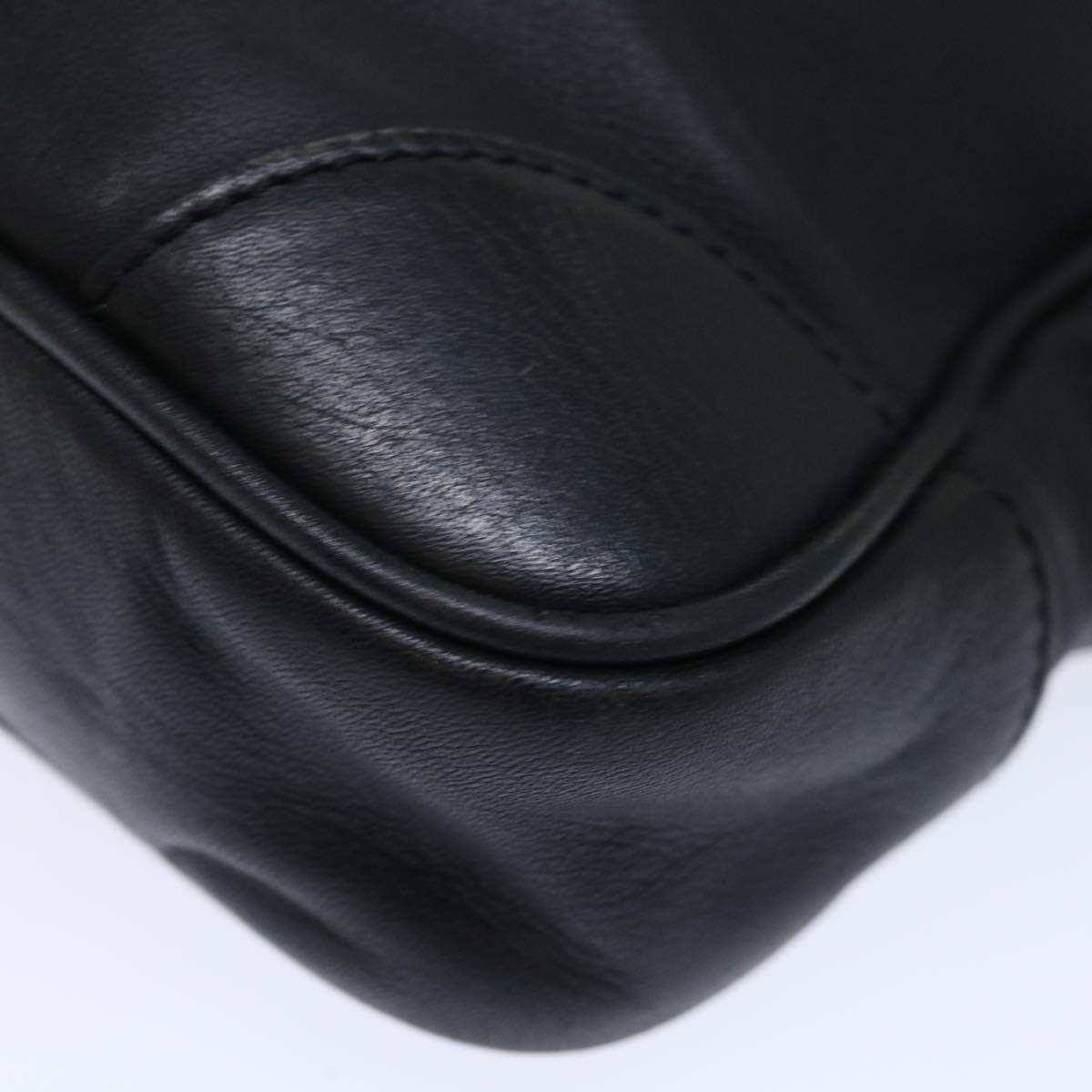 LOEWE Anagram Hand Bag Leather Black Auth 72706