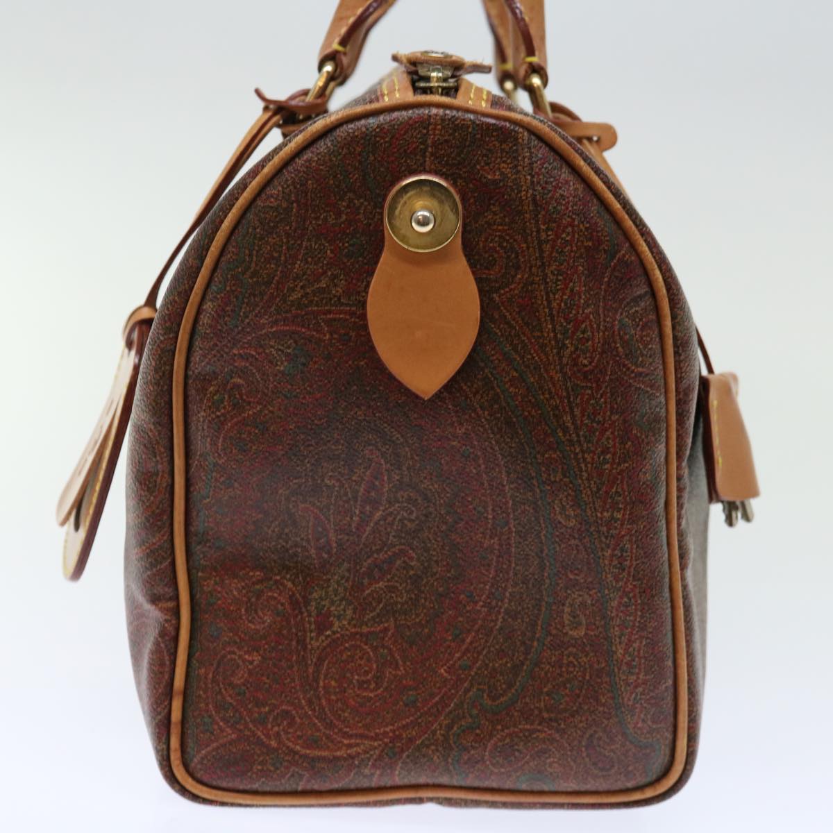 ETRO Paisley Boston Bag PVC Brown Auth 72710