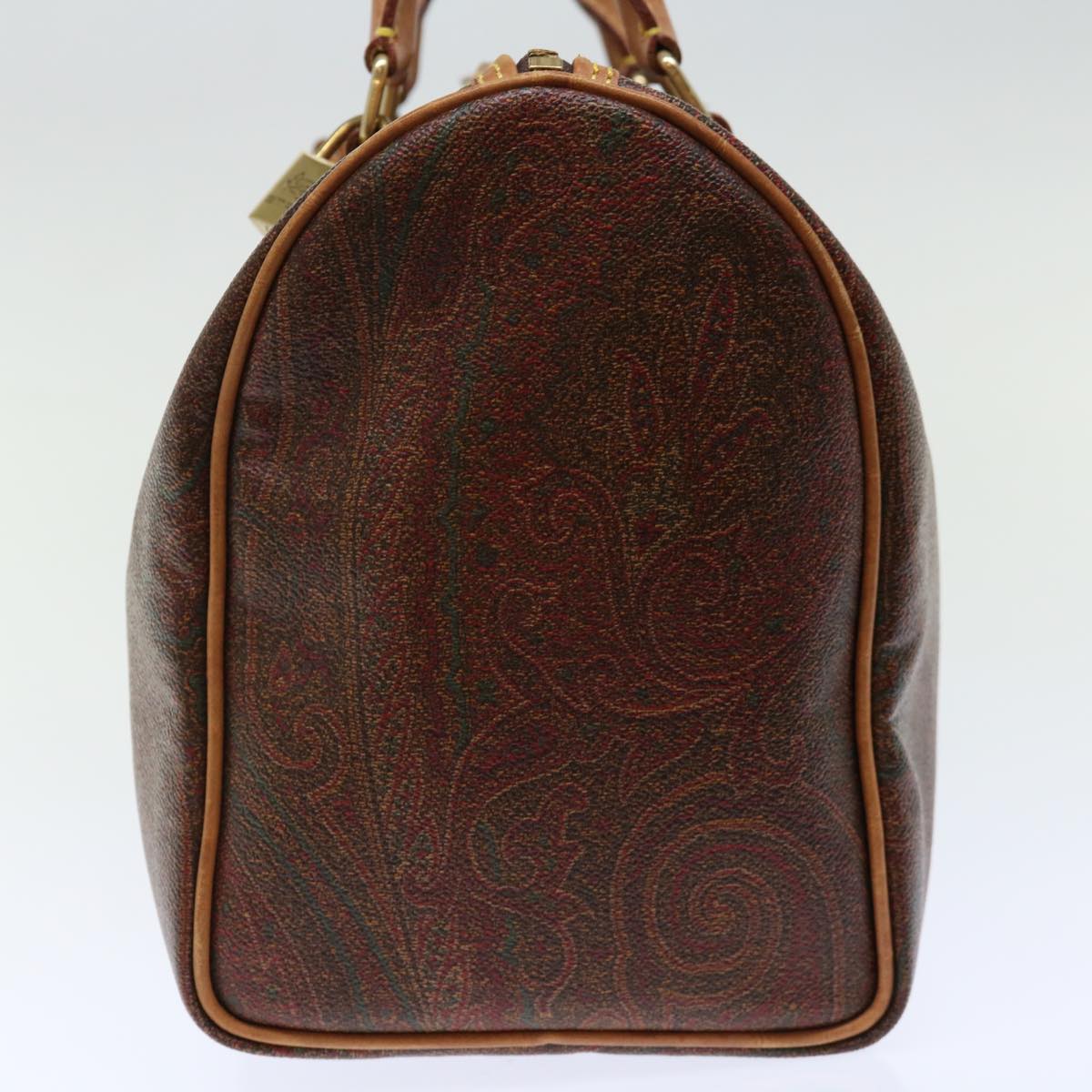 ETRO Paisley Boston Bag PVC Brown Auth 72710