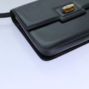 GUCCI Shoulder Bag Leather Black Auth 72713-14