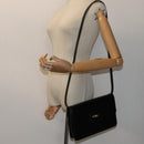GUCCI Shoulder Bag Leather Black Auth 72713-21