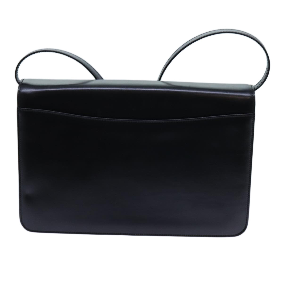 GUCCI Shoulder Bag Leather Black Auth 72713