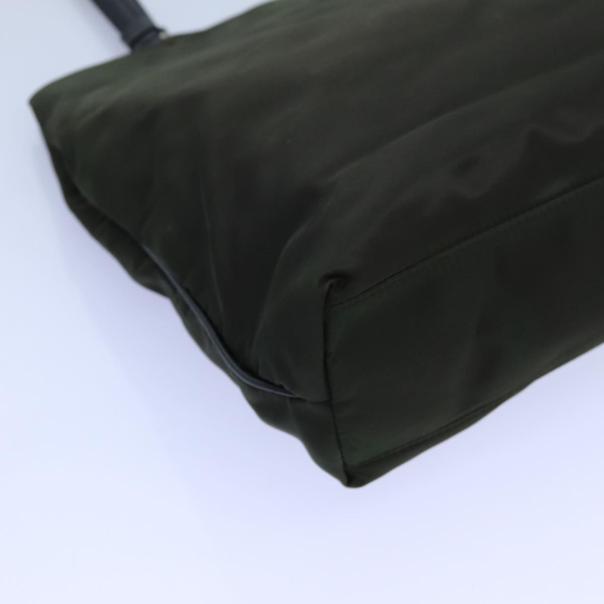 PRADA Hand Bag Nylon Khaki Auth 72729