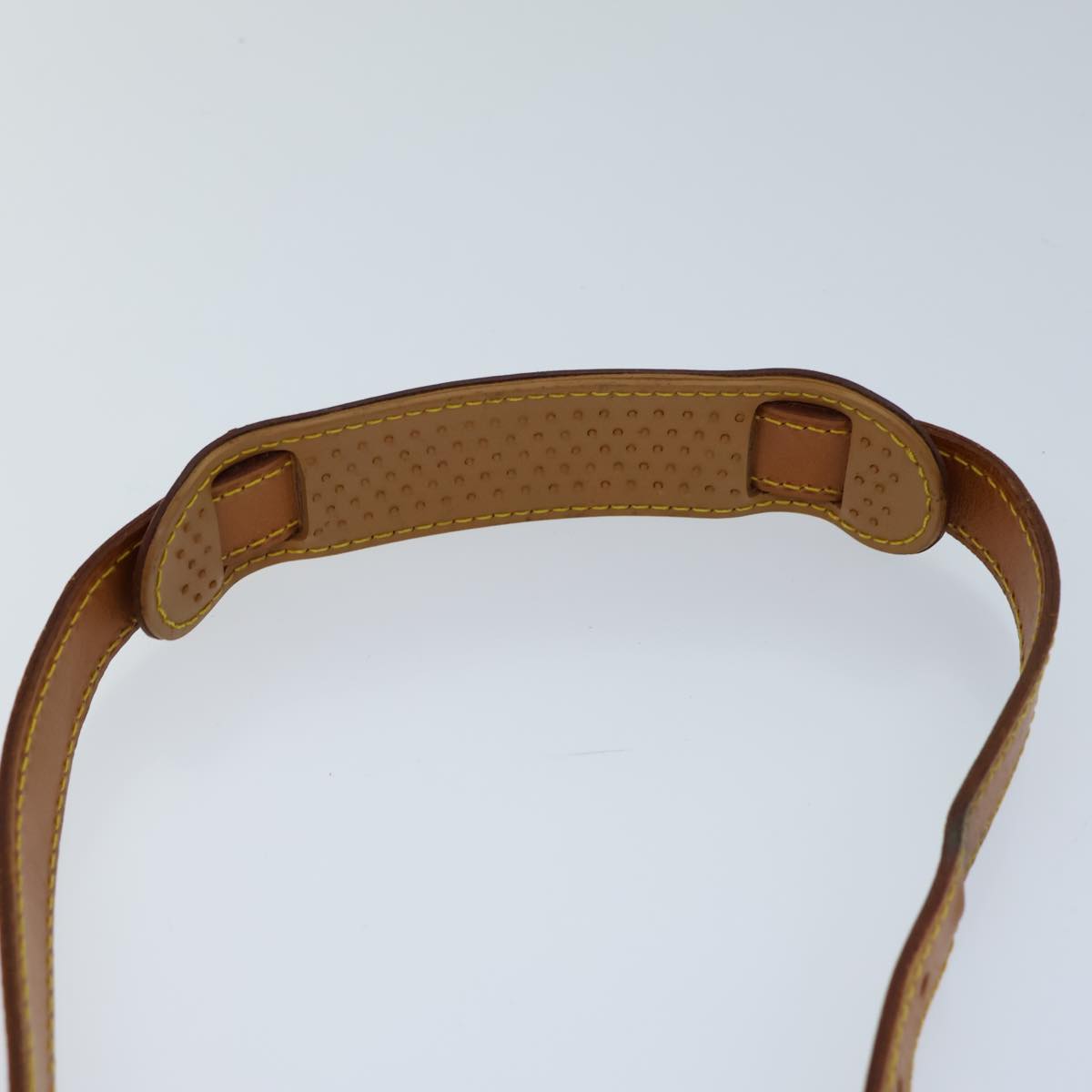LOUIS VUITTON Adjustable Shoulder Strap Leather 36.6""-43.7"" Beige Auth 72732