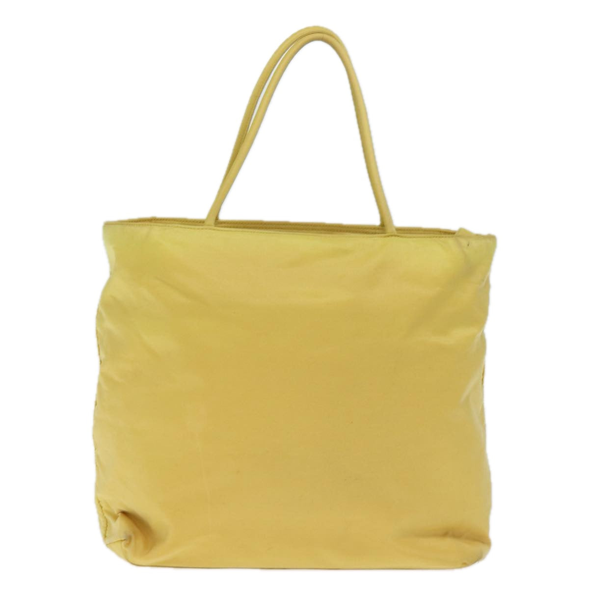 PRADA Hand Bag Nylon Yellow Auth 72745