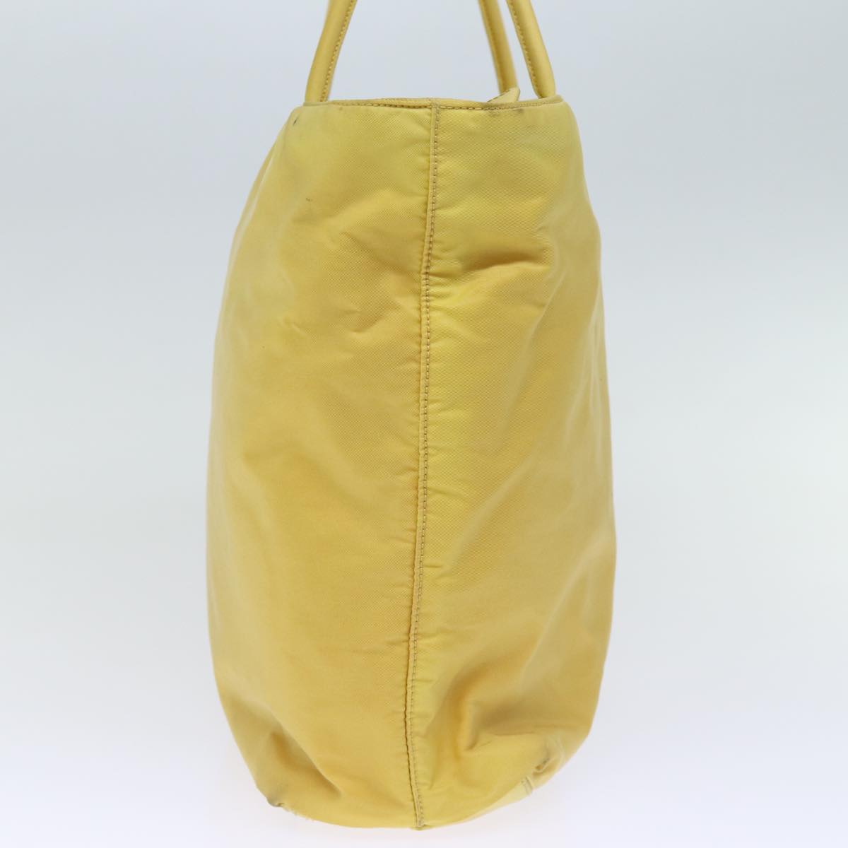 PRADA Hand Bag Nylon Yellow Auth 72745